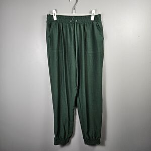 BCBG Generation Emerald Joggers Elastic Waist Drawstring Women's Size Large
